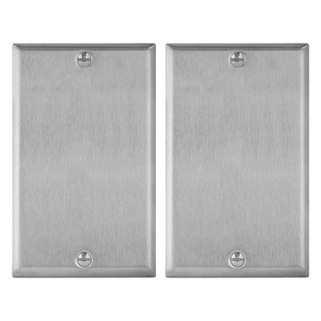Enerlites Blank Cover One-Gang Metal Wall Plate – Mid-Size